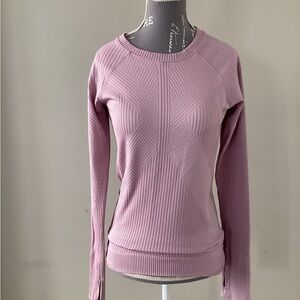Lululemon Rest Less Lavender Ribbed pullover in Antoinette. (Size 6)